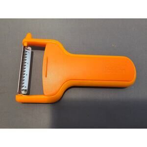 Joseph Joseph SafeStore Orange Vegetable Peeler/Slicer - 5-1/2" long